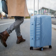 Zimtown 5 Piece PP Hardside Luggage Sets W/Portable Travel Bag