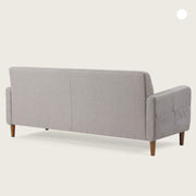 Mellow MLSF-AD-LG-3P Adair Mid-Century Modern Loveseat with Armrest Storage Pockets, Light Grey