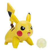 Jazwares Pokmon Battle Action Pikachu Interactive Figure, 12-Inch with Electric Attack, Light-Up Tail, Touch Sensors, Authentic Sounds, PKW4857