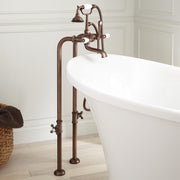 Signature Hardware HL-308-4-NH-ORB-U English Telephone Faucet Body less Handles and Couplers - Oil Rubbed Bronze