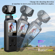 MARVUE 4K Body Camera with External Microphone, 270 Rotatable Lens, Electronic Image Stabilization, WiFi App Control, 32GB Storage
