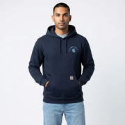 Carhartt Men's Sawyer Work Sweatshirt, Hooded Neck, Relaxed Fit, Navy, X-Large, 107300
