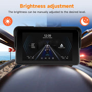 Podofo Wireless CarPlay Motorcycle Car Stereo, 5-Inch Waterproof Touchscreen, Dual Bluetooth, Android Auto Compatible