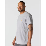Carhartt Men's Force Relaxed Fit Midweight Short-Sleeve Pocket T-Shirt, Heather Grey, X-Large Tall, 106652