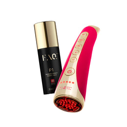 FOREO FAQ 102 Bundle - EMS, RF & LED Facial Toning Device with Manuka Honey Primer, 1 fl oz