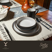 Yellowstone WML019R 12 Piece Beth Collection Ceramic Dinnerware Set