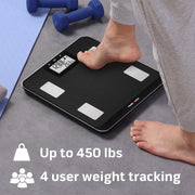 Health o meter Digital Body Composition Scale, BMI Body Fat Water Mass Measurement, Multi-User Tracking, 500 lb Capacity, Carbon Fiber Platform, Backlit Display, 32910032