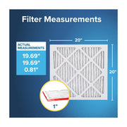 3M Filtrete 20x20x1 HVAC Furnace Air Filter, MPR 1000, MERV 11 Allergen Defense, Pleated, 4 Pack, 9802-4