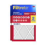 Filtrete Furnace Air Filter, 14x20x1, Pleated, MPR 1000, MERV 11, Micro Allergen Defense, 2 Pack, 9805-2PK-HDW