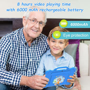 YQSavior Android 15 Kids Tablet, 10.1 in IPS Display, 8GB RAM, 32GB Storage, Parental Control, Blue, AT11K
