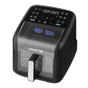 Gourmia GAF7020B Panorama 7 QT Digital Air Fryer W/Panoramic View, Holographic Display & 12 Presets, Black