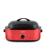 Aroma ART-718RH 18Qt. Roaster Oven with High Dome Lid Red