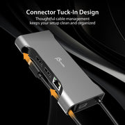 j5create Flexible Ports USB-C Dual 4K60 HDMI Hub Pro 12 in 1, Space Grey, 100W Power Delivery, Gigabit Ethernet, SD/microSD Card Reader, JCD367