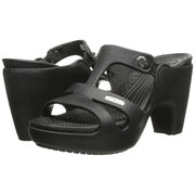 Crocs 201301-060 Women's Cyprus V Heel Dress Sandal, Comfortable Croslite Foam Footbed, Black, 39