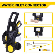 Aceup Energy Electric Pressure Washer, 4000 PSI, 2.6 GPM, 2000W Motor, 25ft High-Pressure Hose, 35ft Power Cord, 4 Quick-Connect Nozzles, Foam Cannon, Lightweight Portable AWPE4000