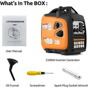 Efurden 2500-Watt Portable Inverter Generator Gas Powered, EPA Compliant, Parallel Capability