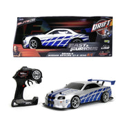 Fast and the Furious 35744 1:10 Nissan Skyline GT-R R34 Drift RC Radio Control Cars, Plastic, 8+