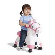 Radio Flyer 685P Socks: Rolling Pony, Caster Ride-on Horse White and Pink