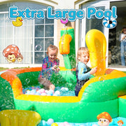 TASKBAY Giant 10 in 1 Inflatable Water Slide with Extended 17FT Slide, Bounce House, Ball Shooting, Ring Toss, Dual Pools for Kids 3-10