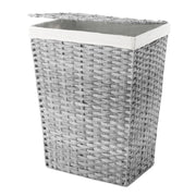 Whitmor Rattique Laundry Hamper with Lid and Removable Liner - Grey