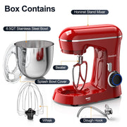Honinst 1531 Electric Stand Mixer 6.5 QT 10+P Speeds Lightweight Rede