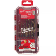 Milwaukee 48-89-4670 SHOCKWAVE Impact Duty RED HELIX Titanium Drill Bit Set - 15PC