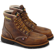 Thorogood 1957 Series 6-Inch Moc Toe Waterproof Steel Toe Work Boots, Full-Grain Crazyhorse Leather, Lace-Up, Men's Size 10.5 Medium, 804-3696