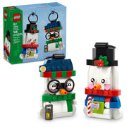 LEGO Snowman Ornaments Building Set, 168 Pieces, Multicolor, Ages 6+, 40812