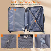 Tripcomp TR2006 Hardside Luggage Set 3-Piece Set(21/25/29) Lightweight Suitcase 4-Wheeled Suitcase Set(Grey)