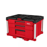 Milwaukee 48-22-8447 PACKOUT 22 in. Modular 3-Drawer Multi Drawer Tool Box with Metal Reinforced Corners and 50 lbs. Capacity