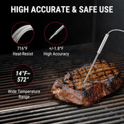 ThermoPro TP920W 650FT Wireless Bluetooth Meat Thermometer with Dual Temperature