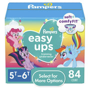 Pampers Easy Ups Girls Training Pants (Size 7), 84 ct
