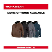 Milwaukee 351B-XL Men's Midweight Cotton/Polyester Long-Sleeve Pullover Hoodie X-Large Black