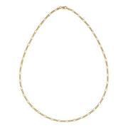 Brilliance Fine Jewelry Ss/18kgp Fig Chain 20''