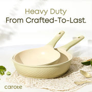 Carote S05906 10-Pieces Nonstick Pots and Pans Set - Green Granite