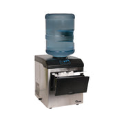 Chard Stainless Steel Ice Maker with Water Dispenser, 33 lb Daily Capacity, Portable Countertop Unit, IM15SS