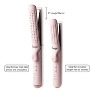 L'ange Hair 42-964D-6C9DB259E6FF 2-in-1 Curling Wand & Titanium Flat Iron Hair Straightener & Professional Curler