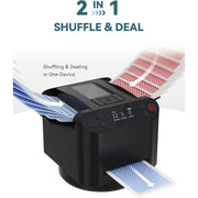 Ht Viik Automatic Card Shuffler and Dealer, Supports 1-2 Decks, 12 Players, 4 Wireless Drawing Remotes, Black