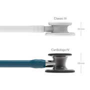 3M Littmann Cardiology IV Stethoscope, High Polish Smoke Chestpiece, Caribbean Blue Tube, Mirror Stem, 27 in, 6234