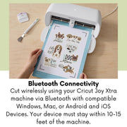 Cricut Joy Xtra Electric Die-Cutting Machine, Multi-Function Cutter with Bluetooth, Compact Design, Accessory Bundle Included