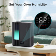 ALROCKET 8L Ultrasonic Whole House Humidifier, Warm and Cool Mist, 1000 sq ft Coverage, 80H Runtime, Quiet Operation, Black, DH-JS16