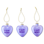 Way To Celebrate Halloween Purple Plastic Heart Shape Ornament, 2.25