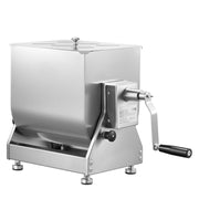 KFFKFF Hand-Operated Meat Mixer, 60 lbs Capacity Tilting Tank, SUS201 Stainless Steel, Adjustable Rubber Feet, Commercial Manual Meat Blender BX-30T