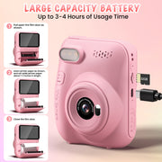 Gofunly Instant Print Camera for Kids, 3.0-Inch Screen, 14MP HD Photos, 1080P Video, Thermal Black and White Printing, Purple