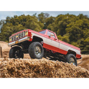 FMS FCX18 1/18 Chevrolet K10 RC Truck, Officially Licensed 4WD RC Crawler 2 Speeds Switch with LED Lights (Red)