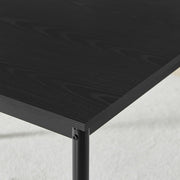 Mainstays MS1502125171011 Casual Wood and Metal Rectangular Table, Black finish for Indoor