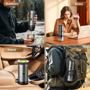 TINANA 3-in-1 Travel Coffee Maker w/USB-C, Compatible 20 Bar Pressure, Gray