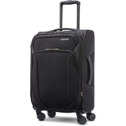 American Tourister 142352-1041 4 KIX 2.0 Expandable Softside Luggage with Spinner Wheels, Black, 20