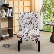 Roundhill Furniture Capa Print Fabric Armless Contemporary Accent Chair, Purple Floral
