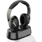 Rybozen Wireless TV Headphones with Transmitter Dock, OverEar Cordless Headset with RCA / 3.5MM Input, for Watching Home Television Game 100 Feet Play